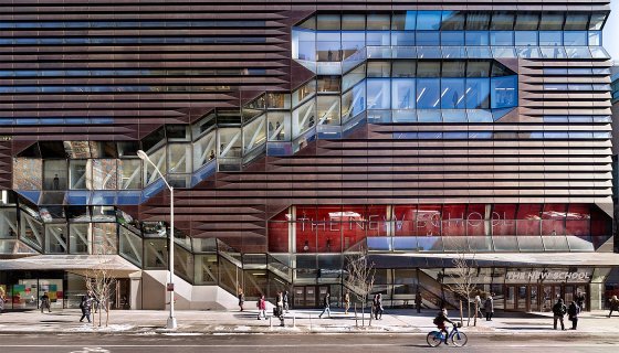 O novo University Center da New School. Clica que vai pro site dos arquitetos do projeto.