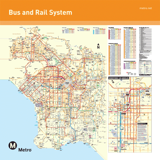 Mapa geral do sistema. Fonte: LA Metro, 2015.