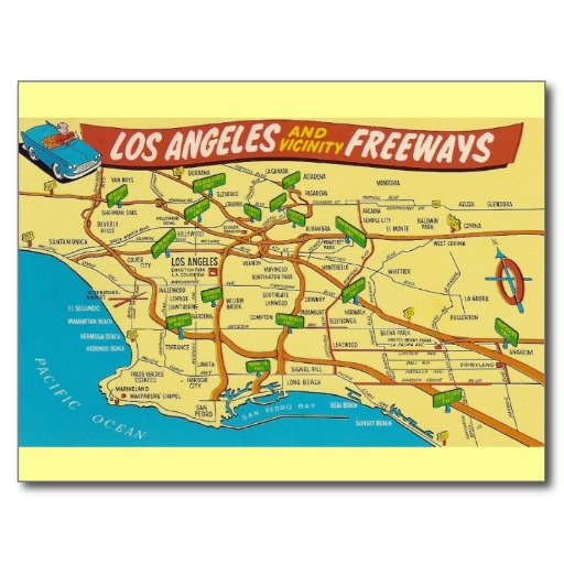 Los Angeles: onde as rodovias são o cartão postal. (Link pra fonte).
